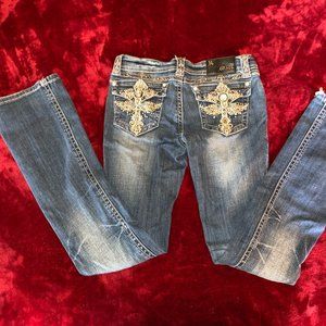 Size 26 Grace in LA Bootcut Blingy Jeans